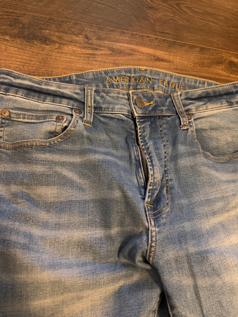 Men's Light Blue Straight-Leg AE jeans - Picture 2 of 6